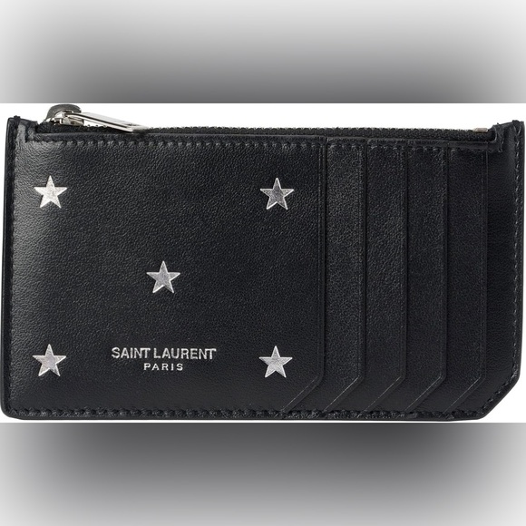 Saint Laurent Black/ White Star Card Case | NEW!!!🖤⭐️🖤 - Picture 1 of 13